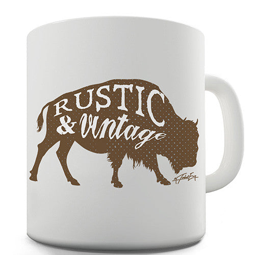 Rustic and Vintage Bull Novelty Mug