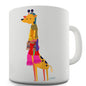 Giraffe Wearing Scarves Novelty Mug