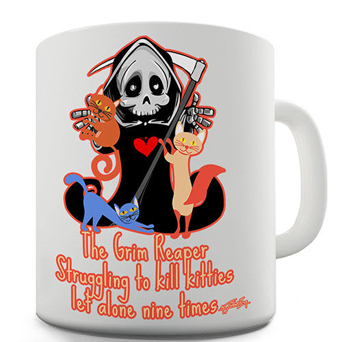 Grim Reaper Is A Cat Person Novelty Mug