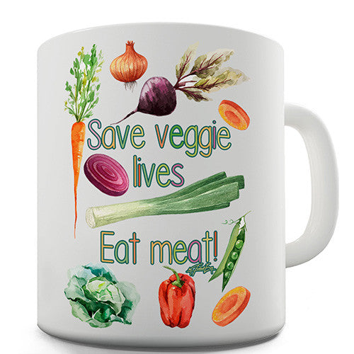 Save Veggie Lives Novelty Mug