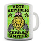 Vote Republic Zebras United Novelty Mug