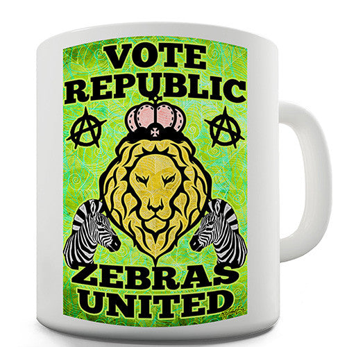 Vote Republic Zebras United Novelty Mug