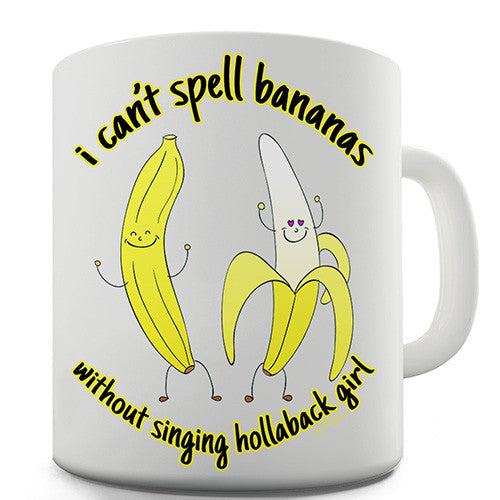I Can't Spell Bananas Novelty Mug