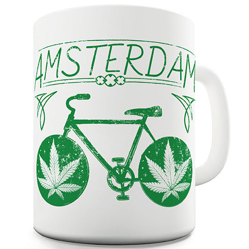 Amsterdam Weed Bike Novelty Mug