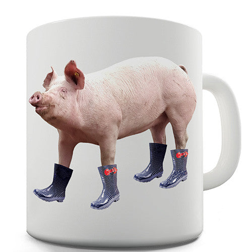 Pig In Boots Novelty Mug