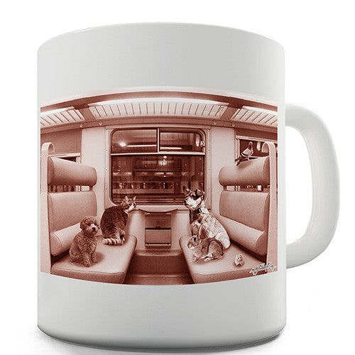 Animals On A Train Novelty Mug