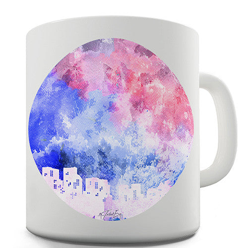 Rainbow Moonlit City Novelty Mug