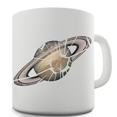Shattered Planet Saturn Novelty Mug