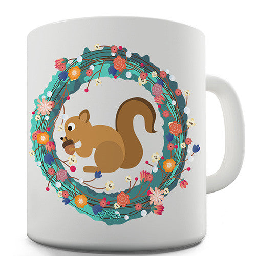 Squirrel Eating Acorns Novelty Mug