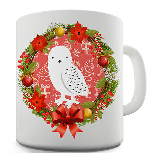 Festive Owl Ceramic Novelty Mug