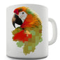 Watercolour Pixel McCaw Parrot's Face Novelty Mug