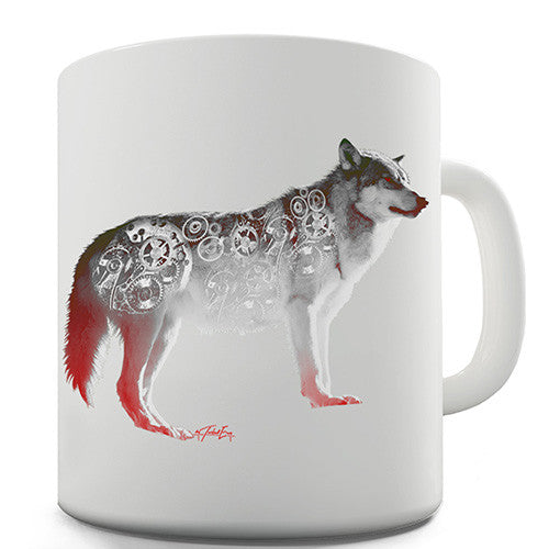 Clockwork Wolf Novelty Mug