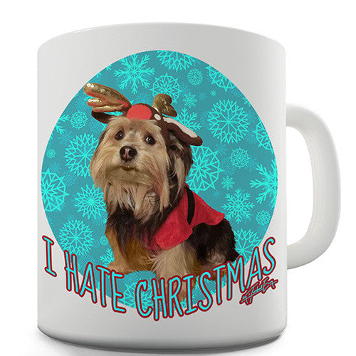 I Hate Christmas Dog Novelty Mug