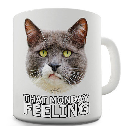 That Monday Feeling Cat Novelty Mug