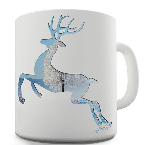 Winter Reindeer Novelty Mug