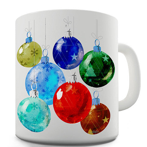 Christmas Baubles Novelty Mug