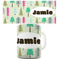 Christmas Tree Pattern Personalised Mug