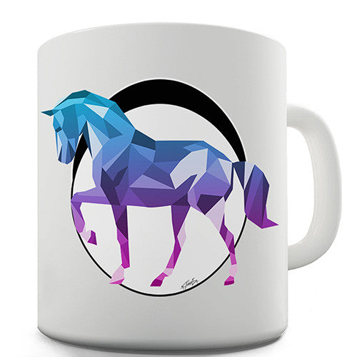 Geometric Horse Novelty Mug