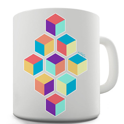 Geometric Cubes Novelty Mug