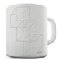 Geometric White Cubes Novelty Mug