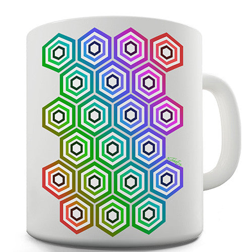 Geometric Hexagons Novelty Mug