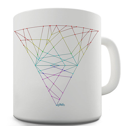 Geometric Rainbow Triangle Novelty Mug