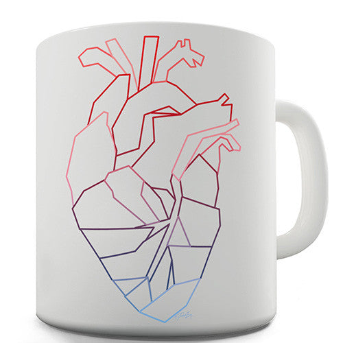 Geometric Heart Novelty Mug