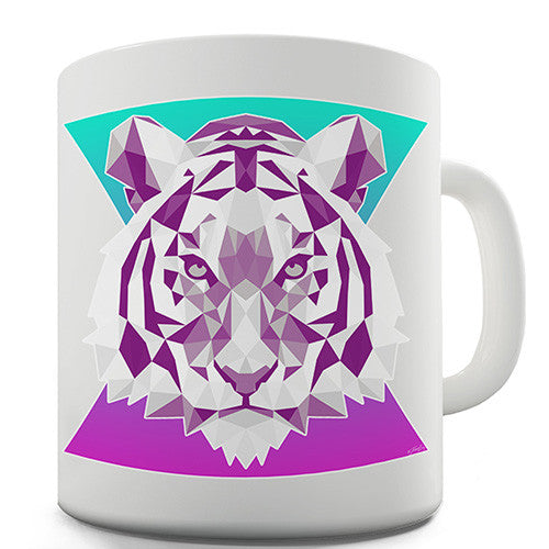 Geometric Tiger Face Novelty Mug