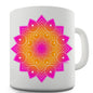 Geometric Pink & Orange Mandala Novelty Mug