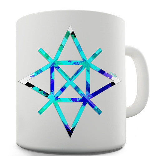 Geometric Paint Splattered Shapes Novelty Mug