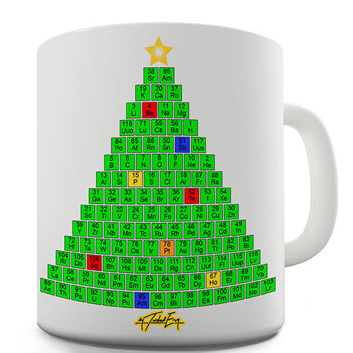 Periodic Table Christmas Tree Novelty Mug