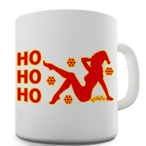 Ho Ho Ho Pin-Up Silhouette Novelty Mug
