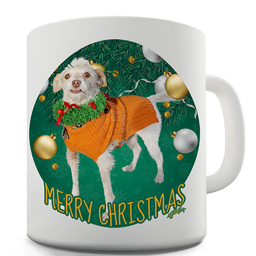 Merry Christmas Dog Bauble Novelty Mug