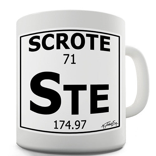 Periodic Table Of Swearing Scrote Novelty Mug