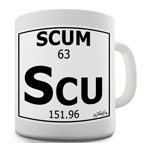 Periodic Table Of Swearing Scum Novelty Mug