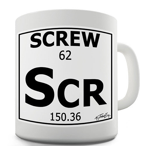 Periodic Table Of Swearing Screw Novelty Mug