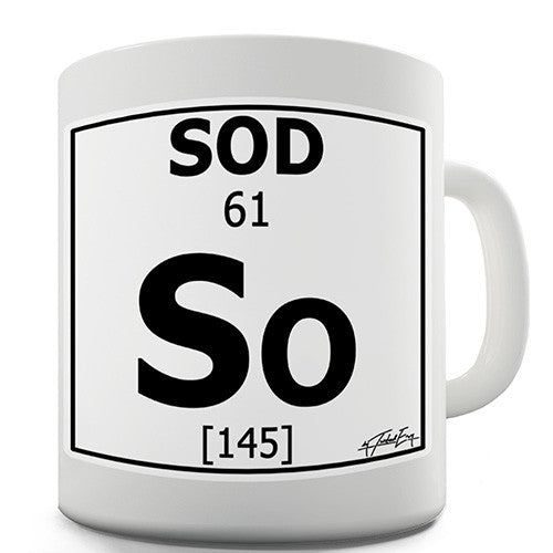 Periodic Table Of Swearing Sod Novelty Mug