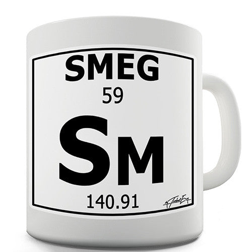 Periodic Table Of Swearing Smeg Novelty Mug