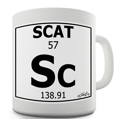 Periodic Table Of Swearing Scat Novelty Mug