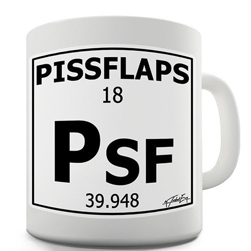 Periodic Table Of Swearing Pissflaps Novelty Mug