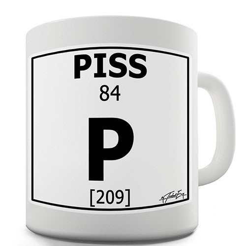 Periodic Table Of Swearing Piss Novelty Mug