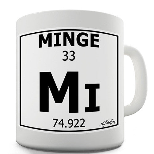 Periodic Table Of Swearing Minge Novelty Mug