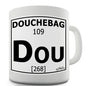 Periodic Table Of Swearing Douchebag Novelty Mug