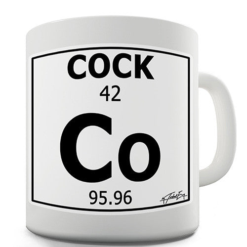 Periodic Table Of Swearing Cock Novelty Mug