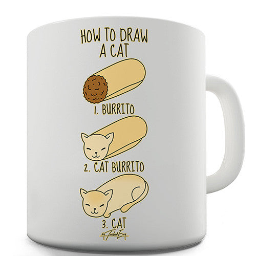Cat Burrito Novelty Mug