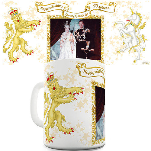 Happy Birthday Queen Elizabeth II 90 Years Novelty Mug