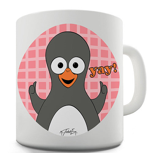 Guin Penguin Yay! Emoticon Novelty Mug