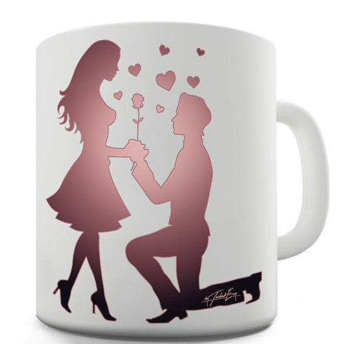 Valentine's Rose Proposal Novelty Mug