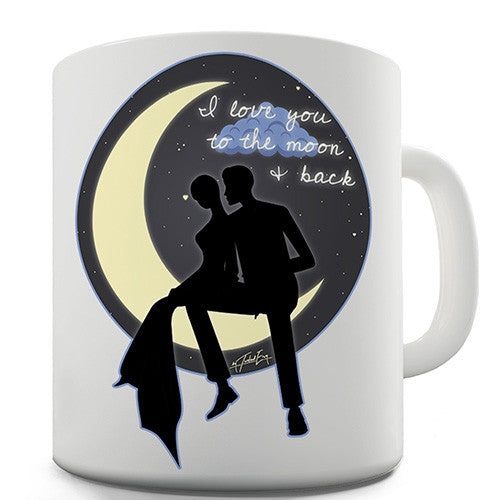 I Love You To The Moon & Back Couple Novelty Mug