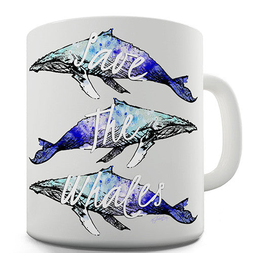 Save The Whales Humpback Whale Novelty Mug